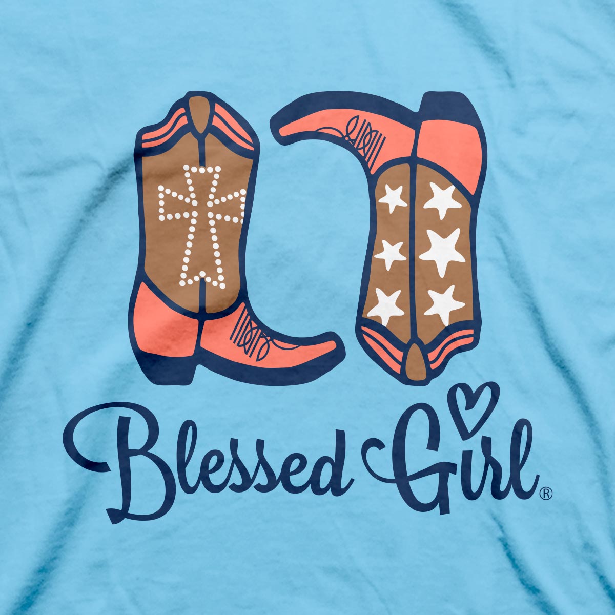 Blessed Girl Womens T-Shirt Coastal Cowgirl