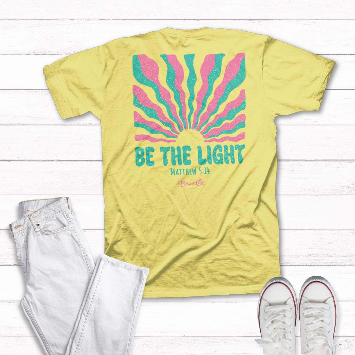 Blessed Girl Womens T-Shirt Be The Light