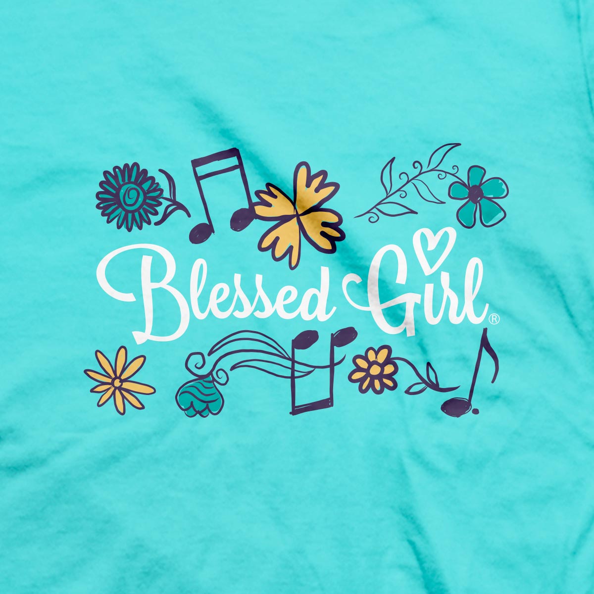 Blessed Girl Womens T-Shirt Bluebirds