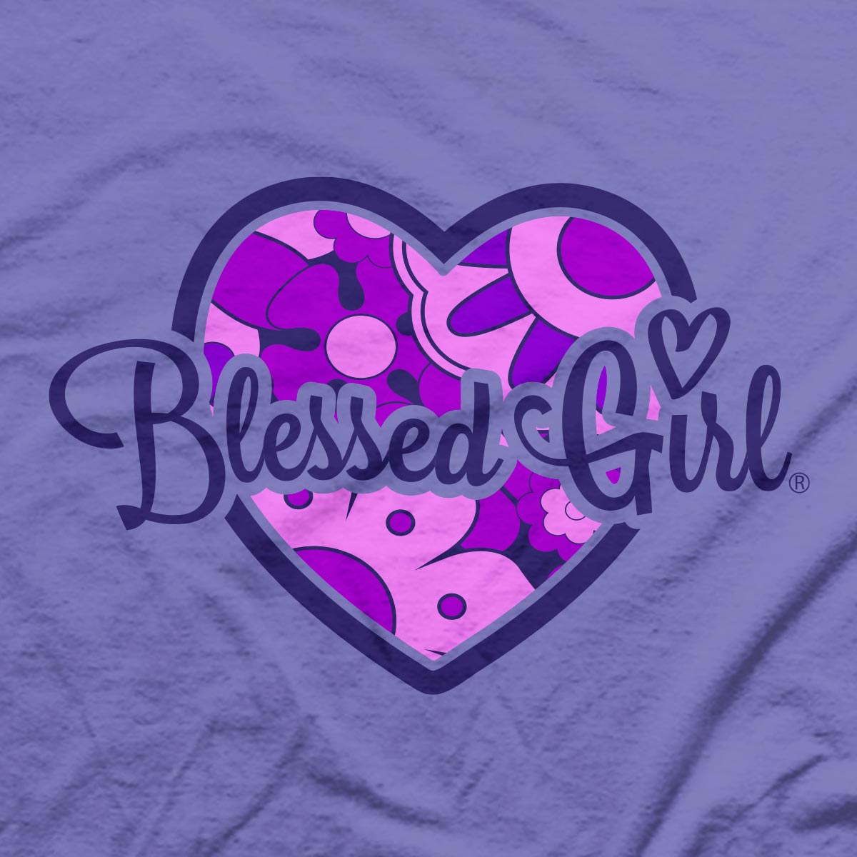 Blessed Girl Womens T-Shirt Jesus Loves You Groovy