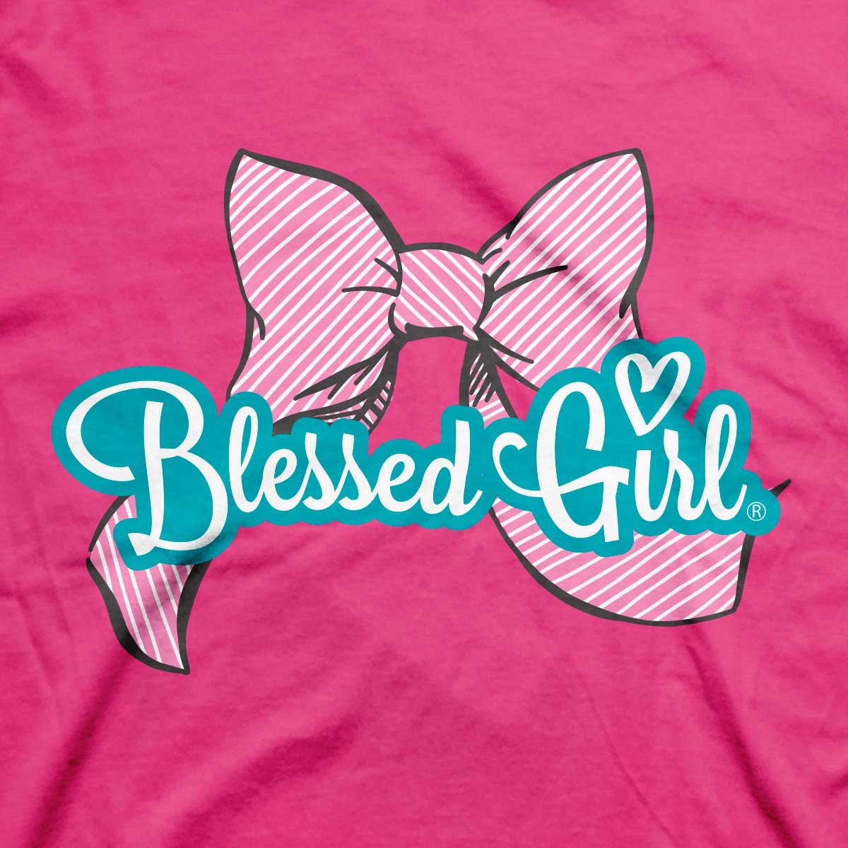 Blessed Girl Womens T-Shirt Pray Bows