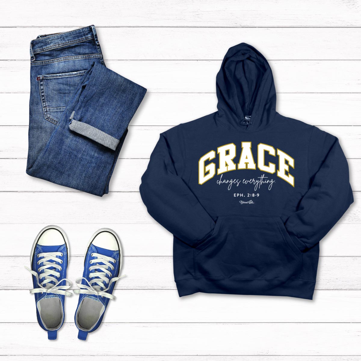 Blessed Girl Womens Hooded Sweatshirt Grace