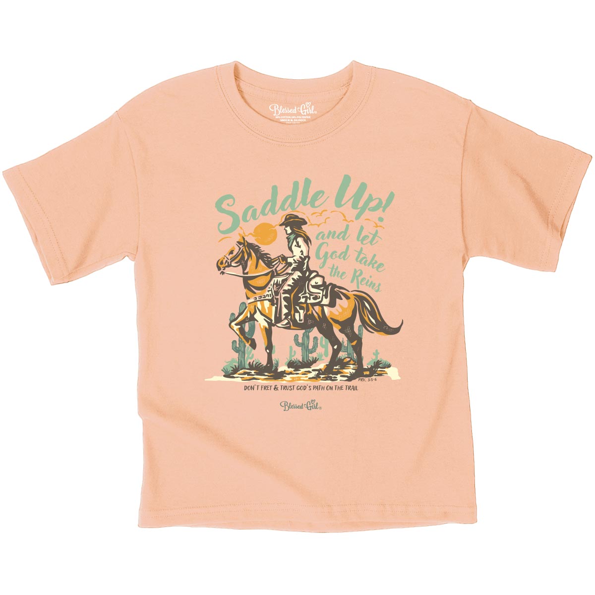 Blessed Girl Kids T-Shirt Saddle Up