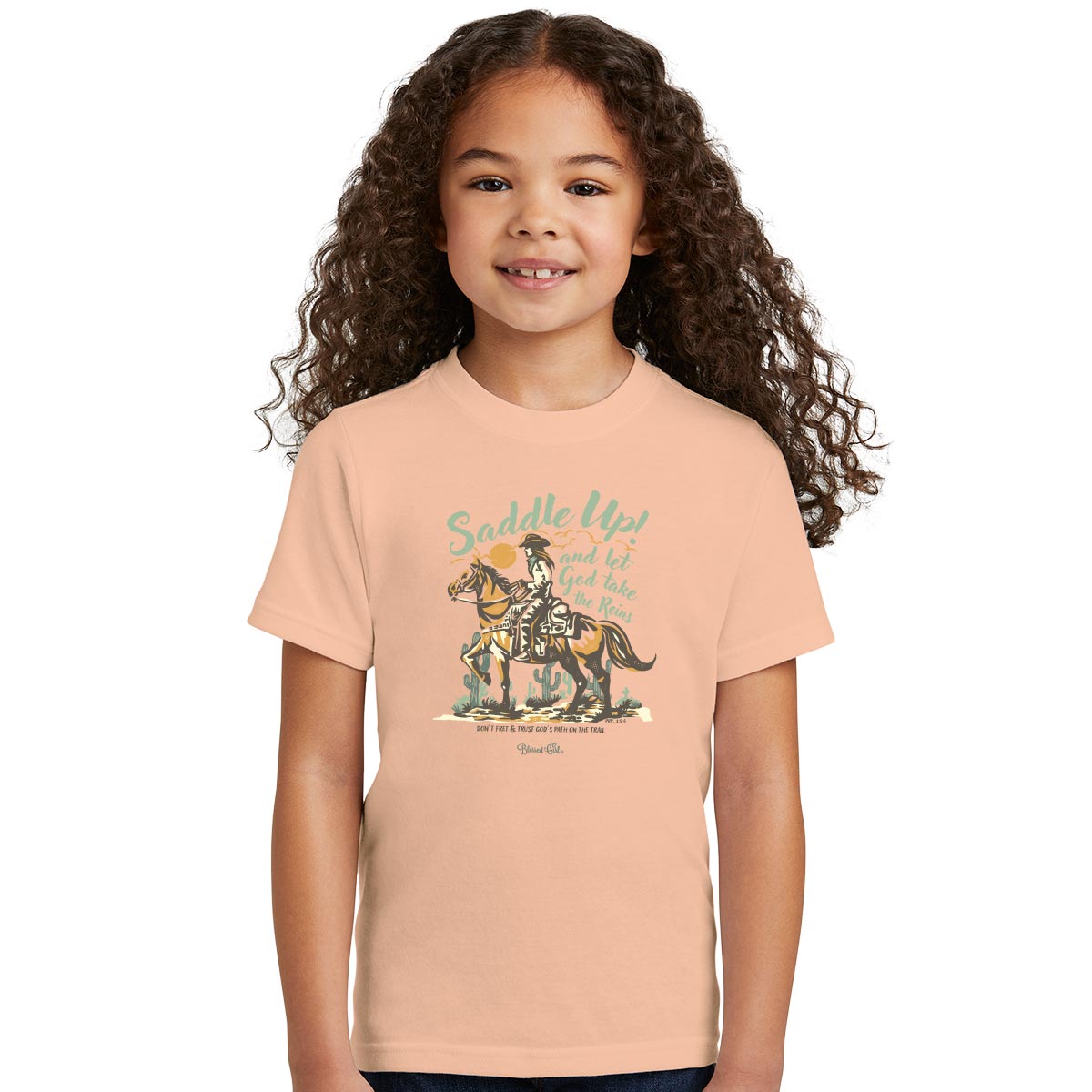 Blessed Girl Kids T-Shirt Saddle Up