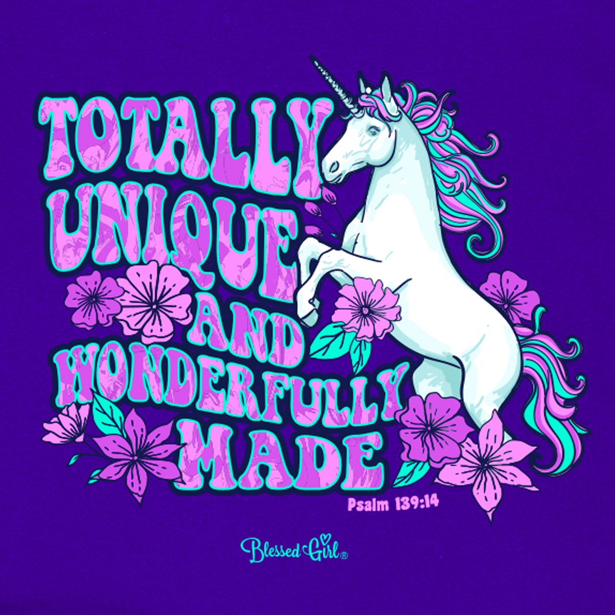 Blessed Girl Kids T-Shirt Unicorn