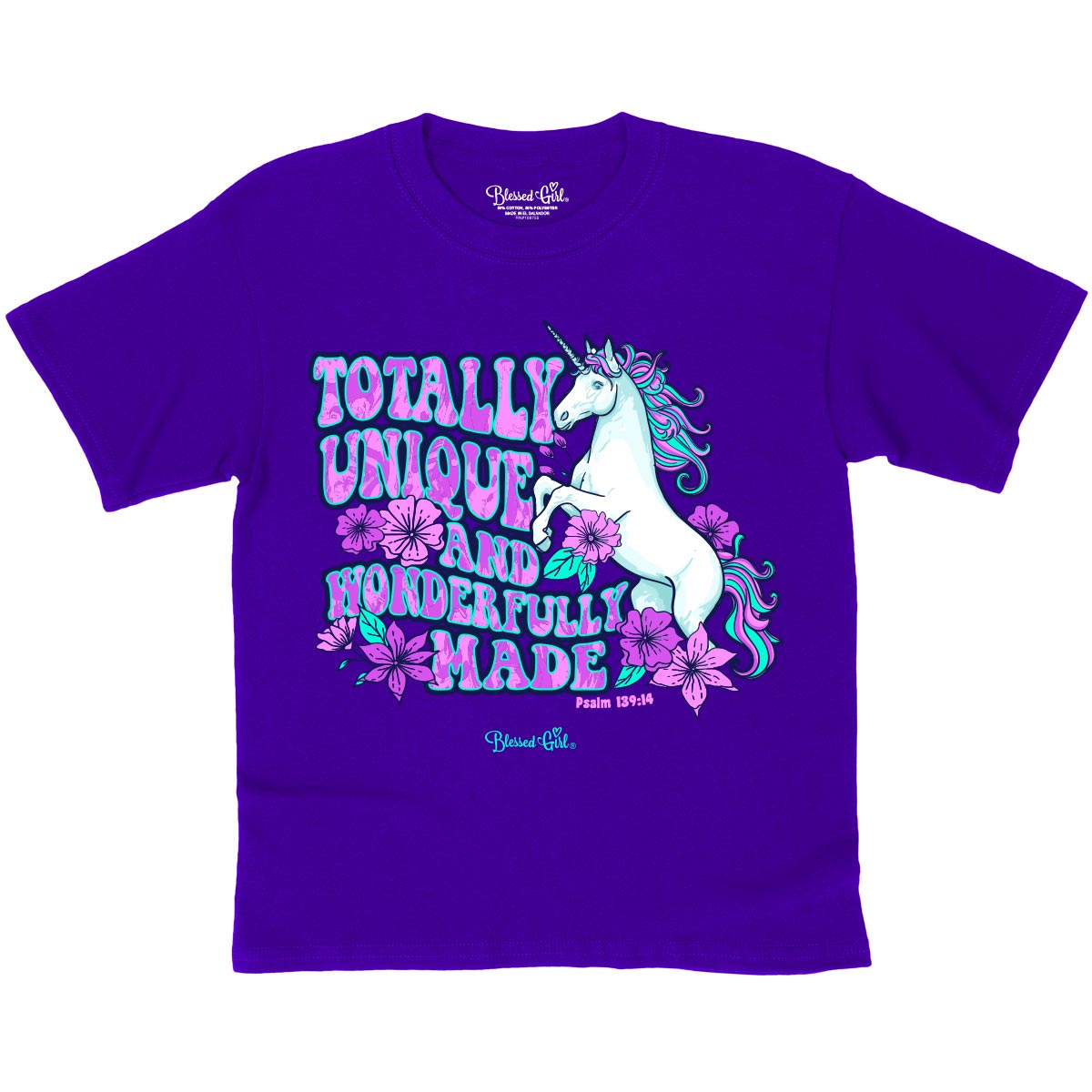 Blessed Girl Kids T-Shirt Unicorn