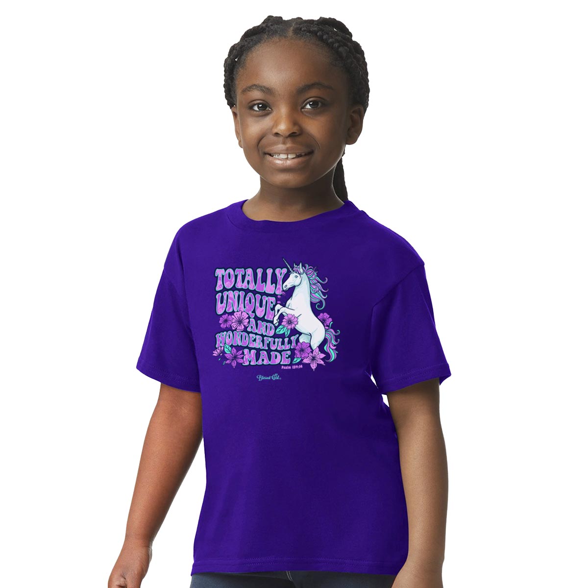 Blessed Girl Kids T-Shirt Unicorn