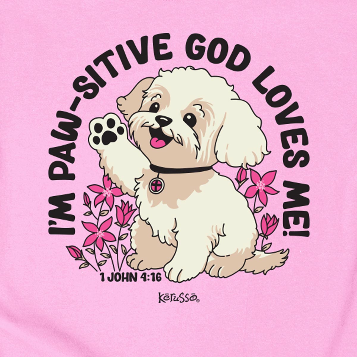 Blessed Girl Kids T-Shirt Cute Puppy