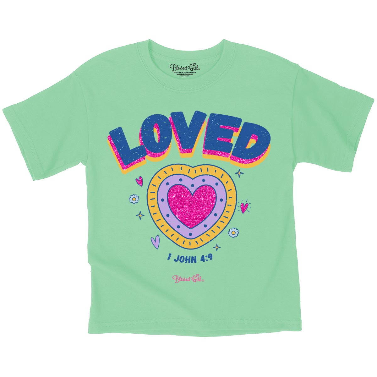 Blessed Girl Kids T-Shirt Love Heart