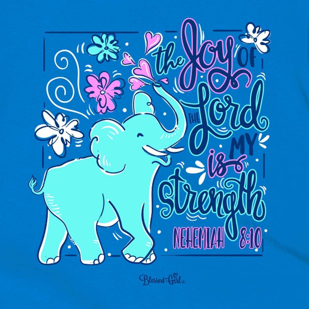 Blessed Girl Kids T-Shirt Elephant