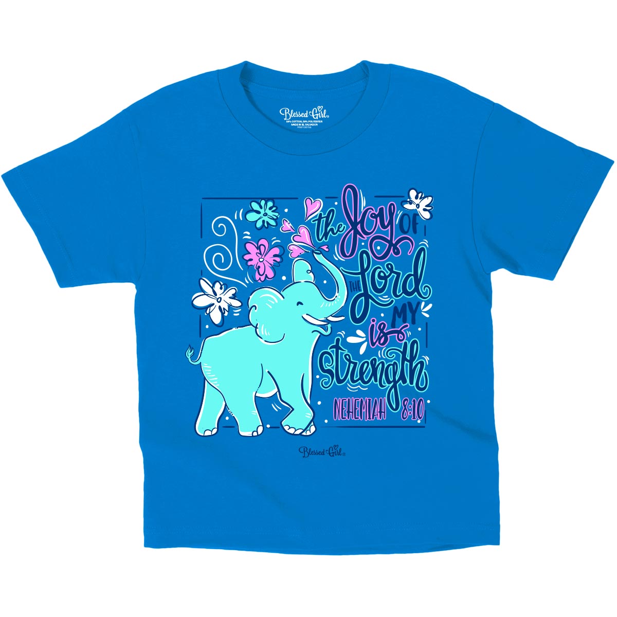 Blessed Girl Kids T-Shirt Elephant