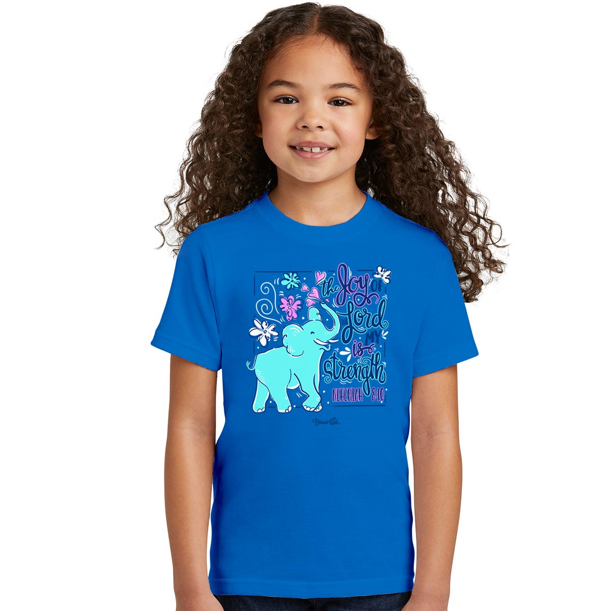 Blessed Girl Kids T-Shirt Elephant