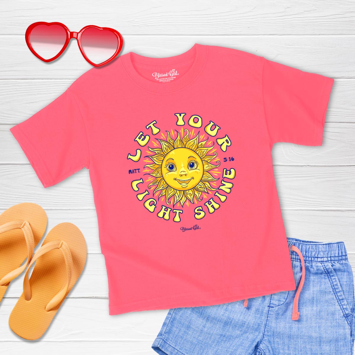 Blessed Girl Kids T-Shirt Sunshine