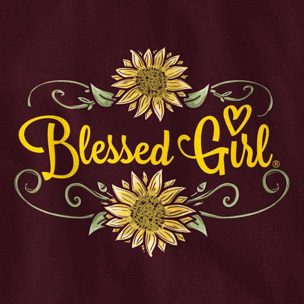 Blessed Girl Womens Long Sleeve T-Shirt Wild Flowers