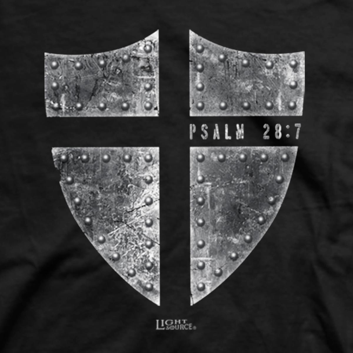 Light Source Mens T-Shirt Cross Shield