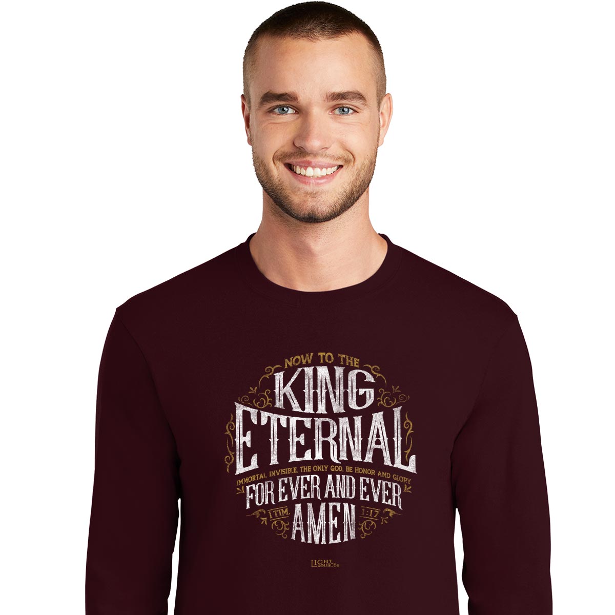 Light Source Mens Long Sleeve T-Shirt King Eternal