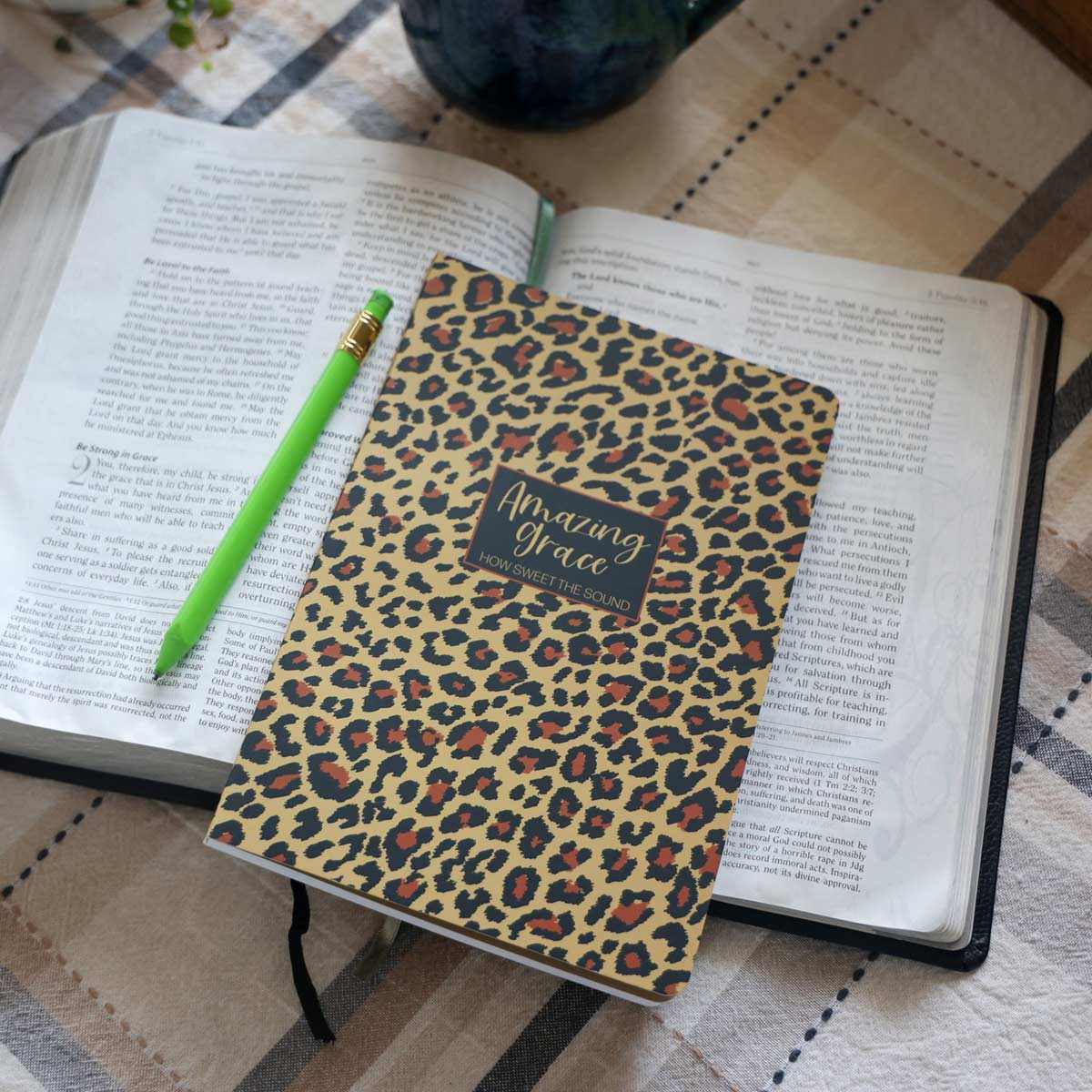 Blessed Girl Womens Paperback Journal Leopard