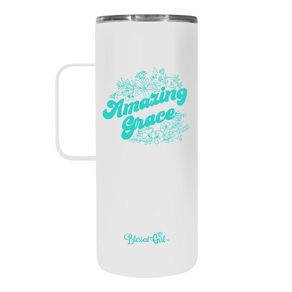 Blessed Girl 22 oz Stainless Steel Mug With Handle Amazing Grace