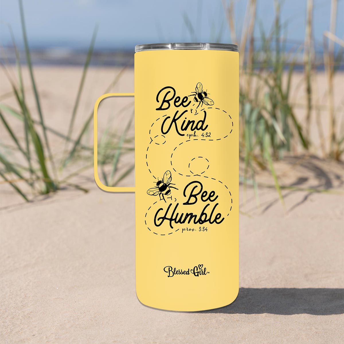 Blessed Girl 22 oz Stainless Steel Mug With Handle Bee Kind