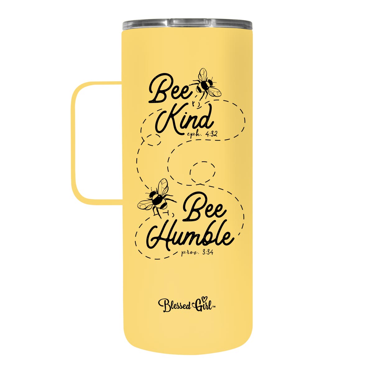 Blessed Girl 22 oz Stainless Steel Mug With Handle Bee Kind