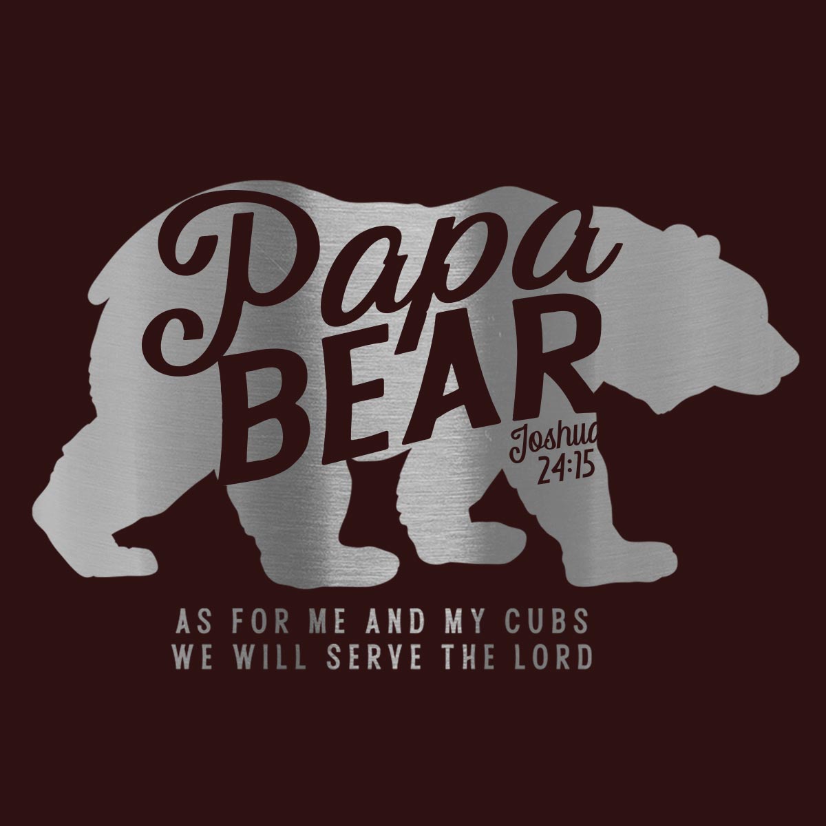 Light Source 22 oz Stainless Steel Mug With Handle Papa Bear