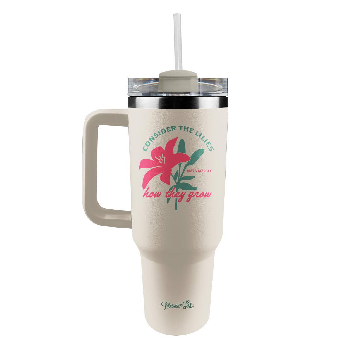 Blessed Girl 40 oz Stainless Steel Mug With Straw How They Grow