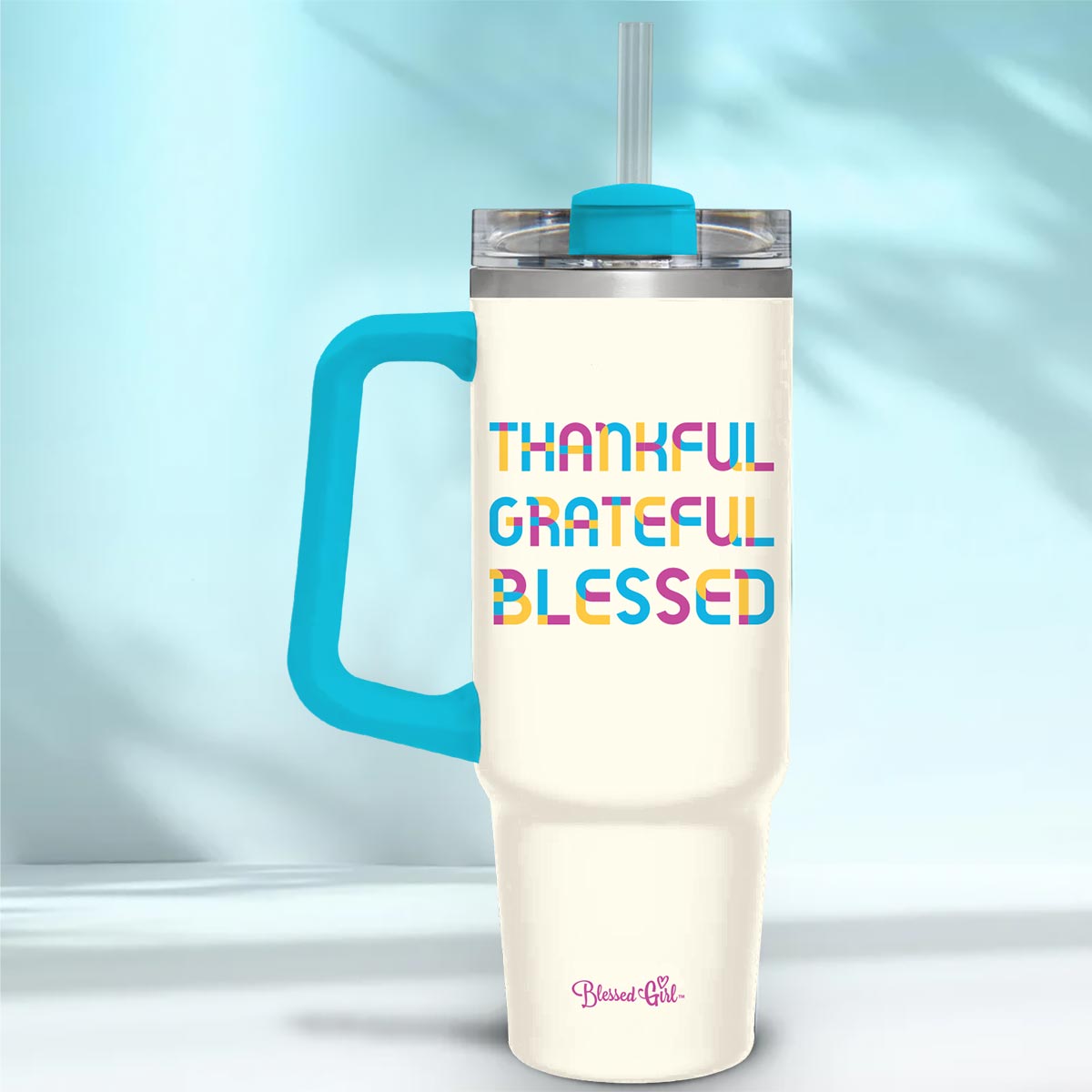 Blessed Girl 30 oz Stainless Steel Mug With Straw TGB