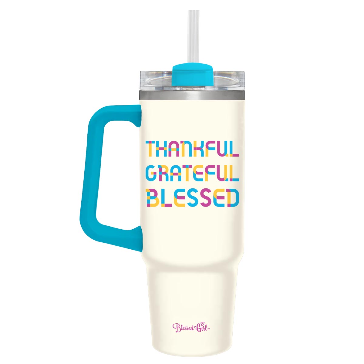 Blessed Girl 30 oz Stainless Steel Mug With Straw TGB